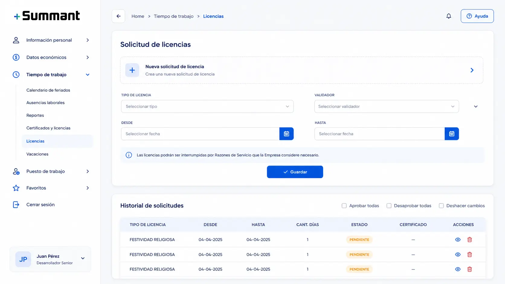 Cómo gestionar licencias con Cegid y flujos de aprobación automáticos